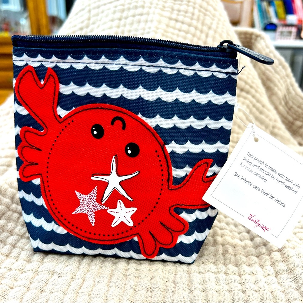 NWT THIRTY ONE Crabby Claws Cool Zip Snack Tote Bag- Insulated lining